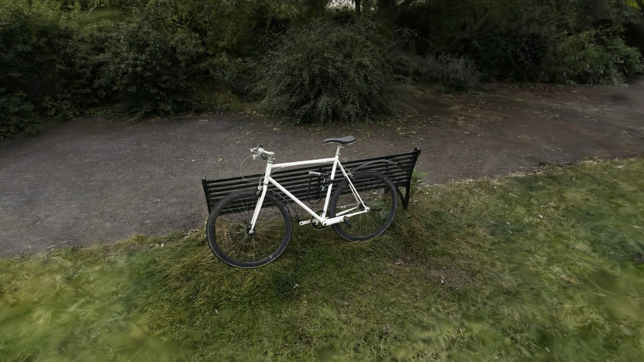 The bicycle scan drawn by PlayCanvas · WebGPU