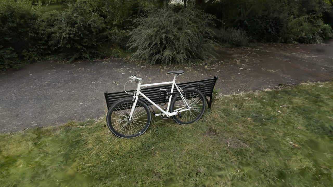 The bicycle scan drawn by Radix · WebGPU