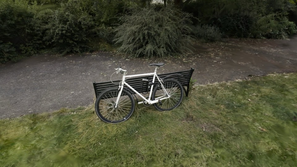 The bicycle scene drawn by SparkJS on WebGL2